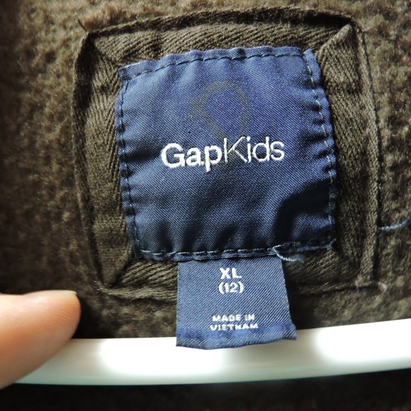 GAP KIDS zip up hoodie sz XL (12) brown & pink - Picture 5 of 8